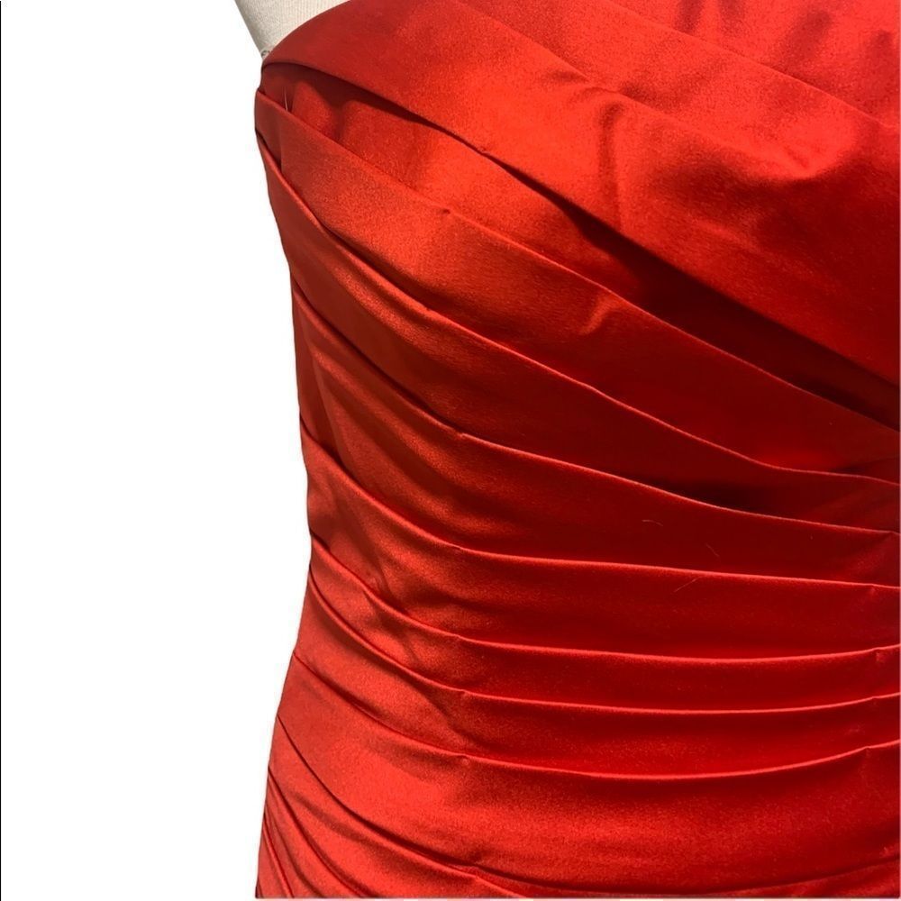 Pretty Maids | Red Strapless Ruffle Dress - Picture 3 of 6
